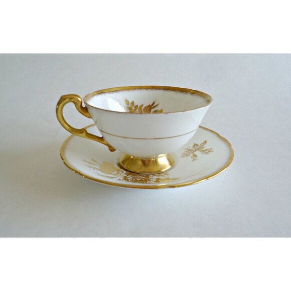 Vintage Paragon Tea Cup and Saucer Anniversary Rose Gold Gild Teacup Vintage - Picture 3 of 7